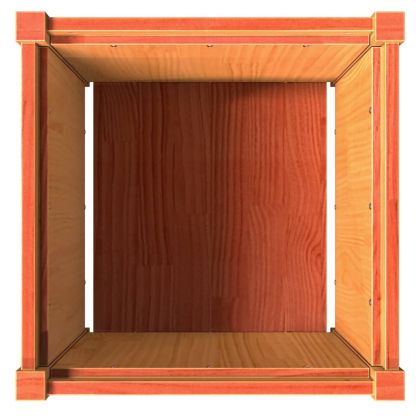 Градински сандък, восъчнокафяв, 50x50x50 см, борово дърво масив