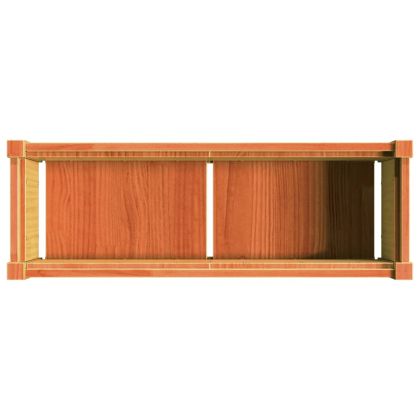 Градински сандък, восъчнокафяв, 90x31x31 см, борово дърво масив