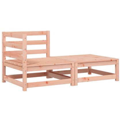 Градински ъглов диван с възглавници и табуретка за крака