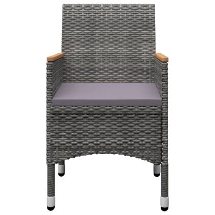 Градински трапезен комплект, 5 части, сив