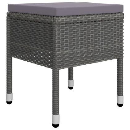 Градински трапезен комплект, 5 части, сив