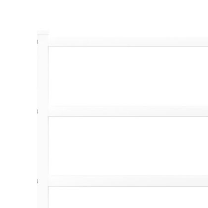 Метална рамка за легло с горна табла, черна, 183x213 см