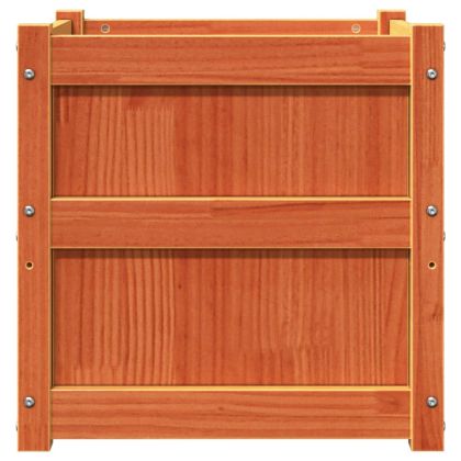 Градински сандъци, 2 бр, восъчнокафяв, борово дърво масив