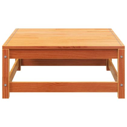 Градински ъглов диван с възглавници и табуретка за крака