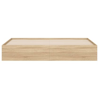 Рамка за легло с чекмеджета, дъб сонома, 200x200 см