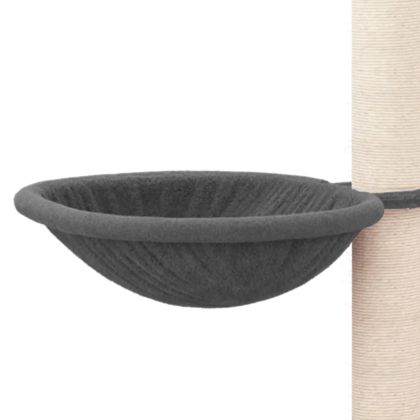 Котешко дърво със сизалени стълбове, тъмносиво, 94,5 см