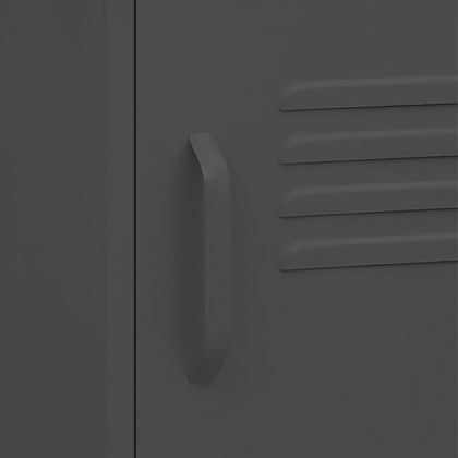 Нощни шкафчета, 2 бр, антрацит, 35х35х51 см, стомана