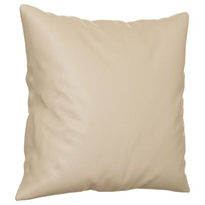 Комплект дивани 2 части с възглавници кремав плат микрофибър