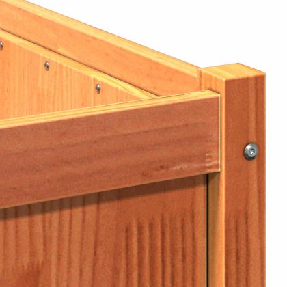 Градински сандък, восъчнокафяв, 90x50x50 см, борово дърво масив