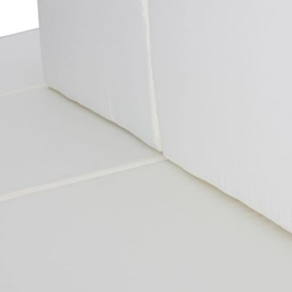 Градински комплект с възглавници, 6 части, черен полиратан