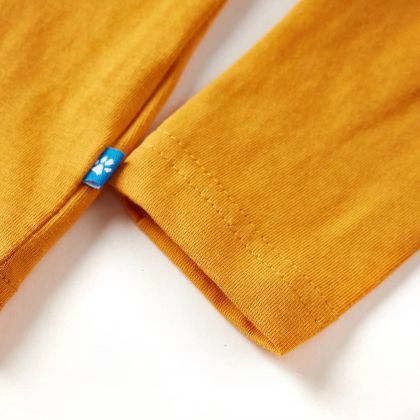 Детска тениска с дълъг ръкав, охра, 104