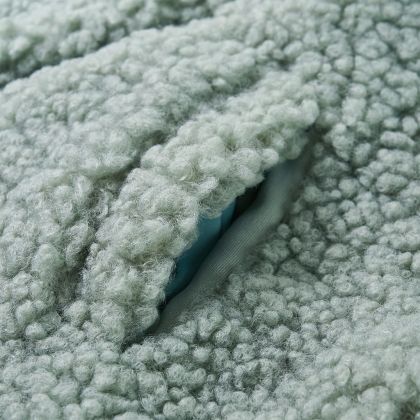 Детско яке с качулка и изкуствен косъм Teddy, мента зелено, 116