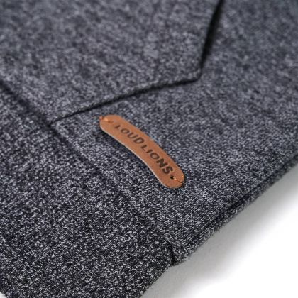 Детски суитшърт с качулка и цип, сив меланж, 104