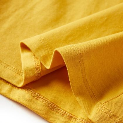 Детска тениска с дълъг ръкав, охра, 116