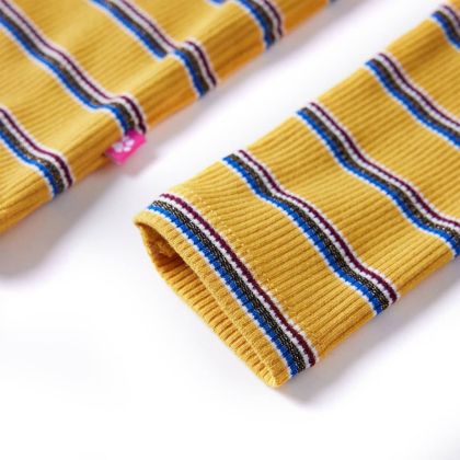 Детска тениска с дълъг ръкав, охра, 116