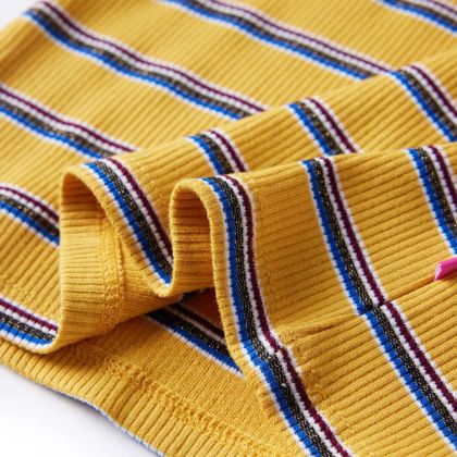 Детска тениска с дълъг ръкав, охра, 116