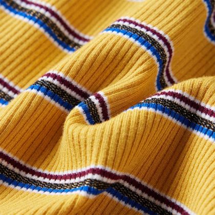 Детска тениска с дълъг ръкав, охра, 116