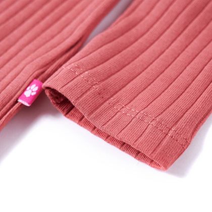 Детска тениска с дълъг ръкав, старо розово, 104