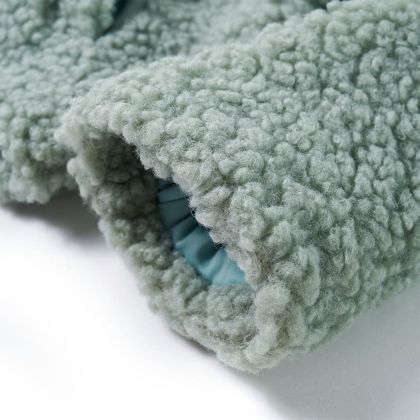 Детско яке с качулка и изкуствен косъм Teddy, мента зелено, 128