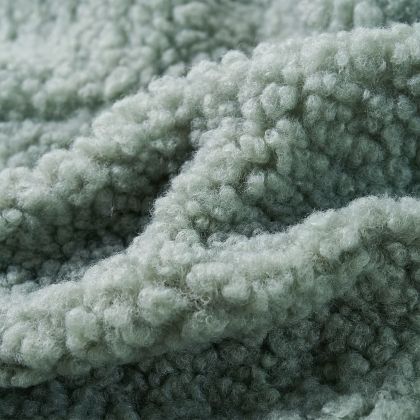 Детско яке с качулка и изкуствен косъм Teddy, мента зелено, 128