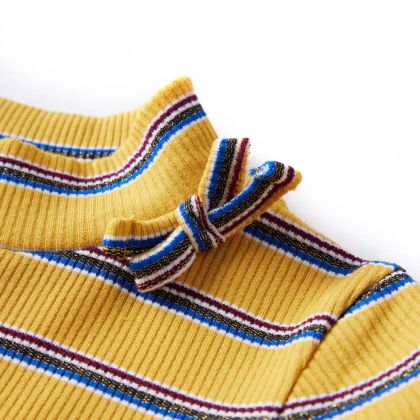 Детска тениска с дълъг ръкав, охра, 128