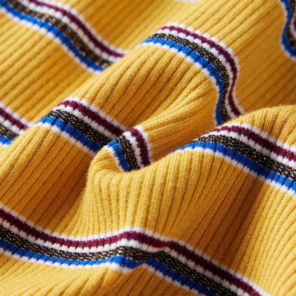 Детска тениска с дълъг ръкав, охра, 128