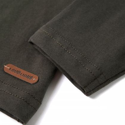 Детска тениска с дълъг ръкав, каки, 104