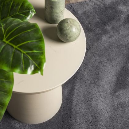 Килим HUARTE с къс косъм, мек и миещ се, антрацит, 80x250 см