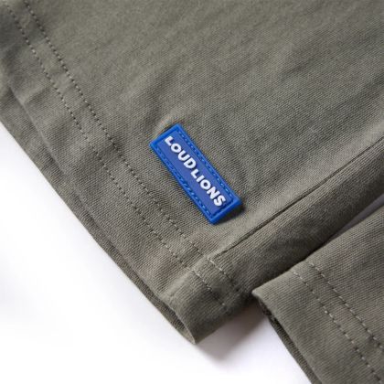 Детска тениска с дълъг ръкав, каки, 128