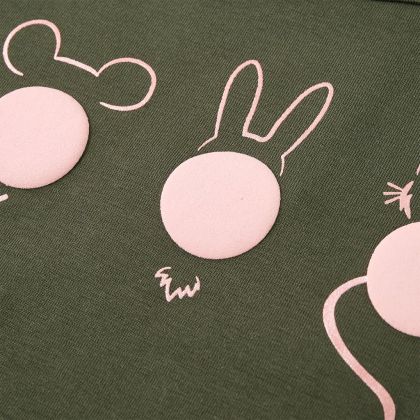 Детска тениска с дълъг ръкав, каки, 128