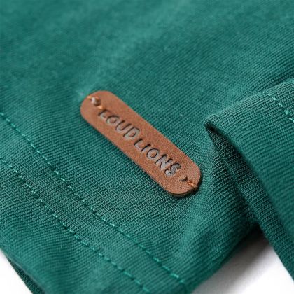 Детска тениска с дълъг ръкав, зелена, 116