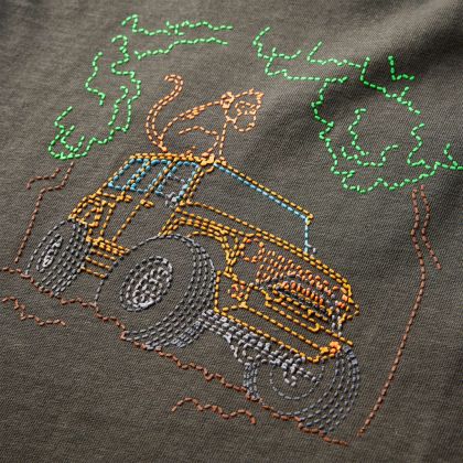 Детска тениска с дълъг ръкав, каки, 116