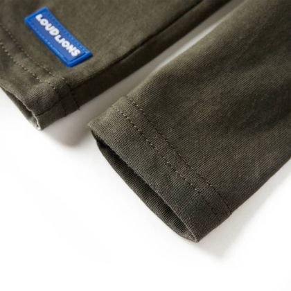 Детска тениска с дълъг ръкав, каки, 104