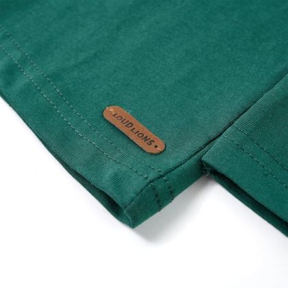 Детска тениска с дълъг ръкав, зелена, 128