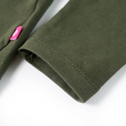 Детска тениска с дълъг ръкав, каки, 140