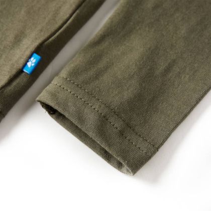 Детска тениска с дълъг ръкав, каки, 104