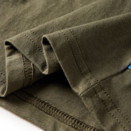 Детска тениска с дълъг ръкав, каки, 104