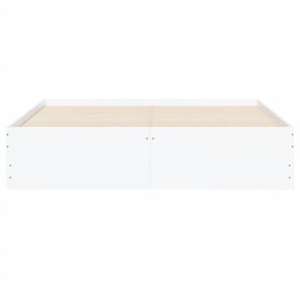 Рамка за легло, с чекмеджета, без матрак, бяла, 140x190 см
