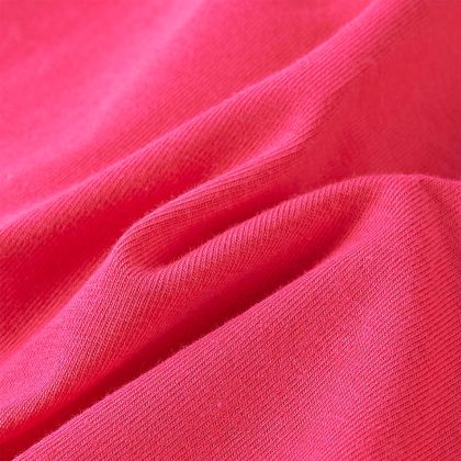 Детска тениска с дълъг ръкав, яркорозова, 128