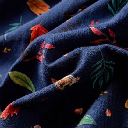 Детска рокля с дълъг ръкав, тъмносиня, 140