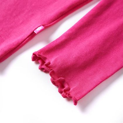 Детска тениска с дълъг ръкав, яркорозова, 128