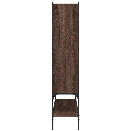 Библиотека, кафяв дъб, 102x30x141,5 см, инженерно дърво