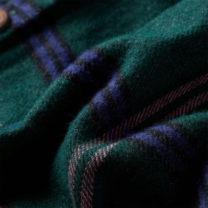 Детска рокля с дълги ръкави и волани, тъмнозелена, 128