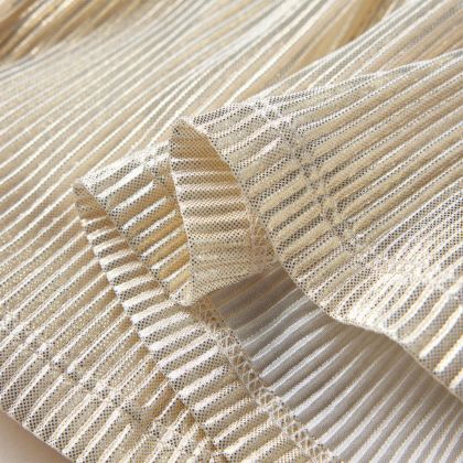 Детска рокля с къс ръкав, екрю, 140