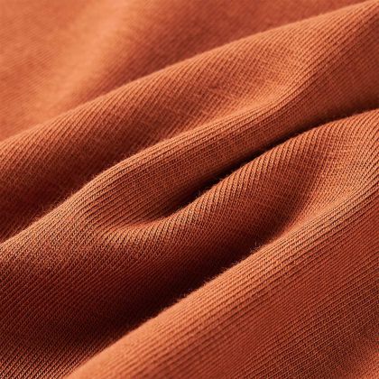 Детска тениска с дълъг ръкав, коняк, 140