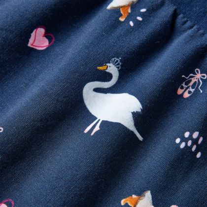 Детска рокля с дълъг ръкав, тъмносиня, 104