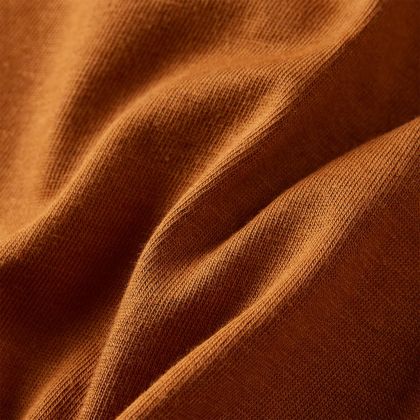 Детска тениска с дълъг ръкав, коняк, 116