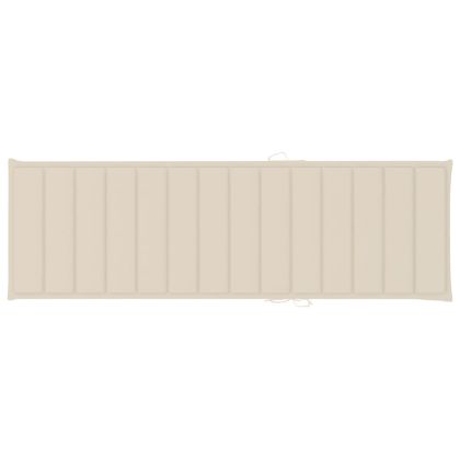 Шезлонг с кремава възглавница, импрегнирана борова дървесина