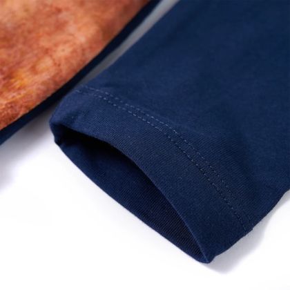 Детска рокля с дълъг ръкав, тъмносиня, 116