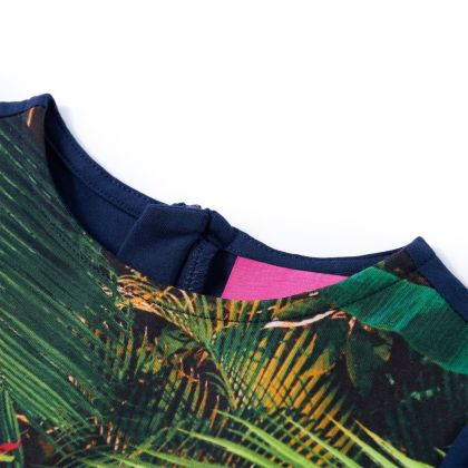 Детска рокля с дълъг ръкав, тъмносиня, 128